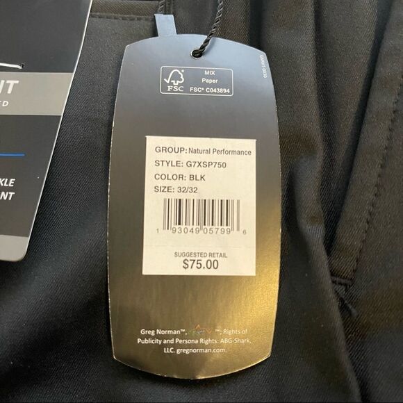 32W 32L‎ GREG NORMAN CLUBHOUSE STRETCH PANT (NWT) - Picture 4 of 7